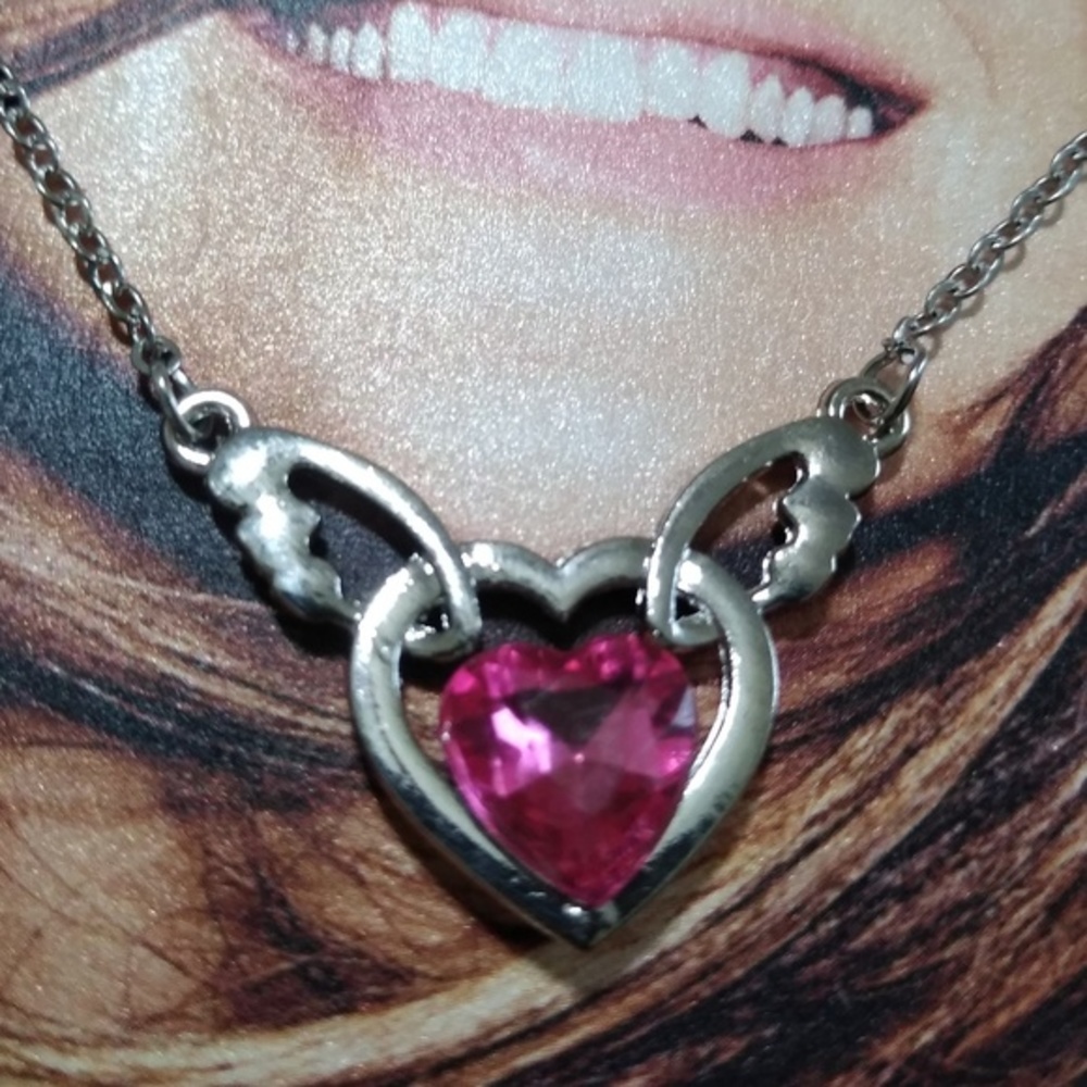 Silver❤️Flying Angel Heart Necklace